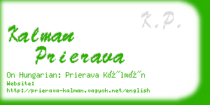 kalman prierava business card